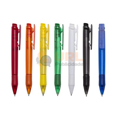 Brinde personalizado caneta plástica 93B URL PUBLICIDADE