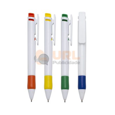 Brinde personalizado caneta plástica 93C URL PUBLICIDADE