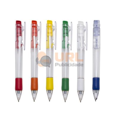 Brinde personalizado caneta plástica 93T URL PUBLICIDADE