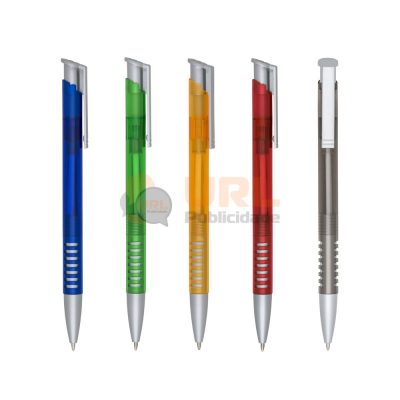 Brinde personalizado caneta plástica 14B URL PUBLICIDADE