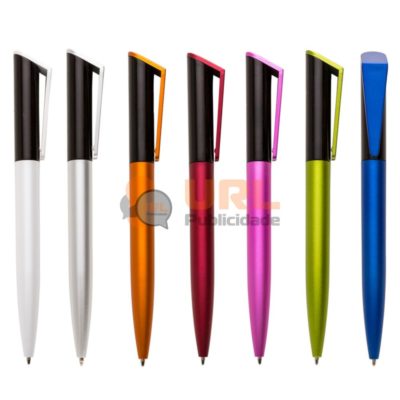 Brinde personalizado caneta plástica 27 URL PUBLICIDADE