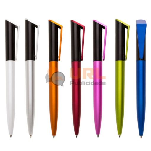 Brinde personalizado caneta plástica 27 URL PUBLICIDADE