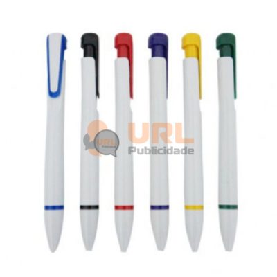 Brinde personalizado caneta plástica 30 URL PUBLICIDADE